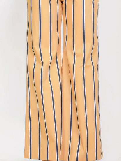Women's Oversized Woven Casual Pants Comfortable Loose Fit High Waist Straight Leg Trousers