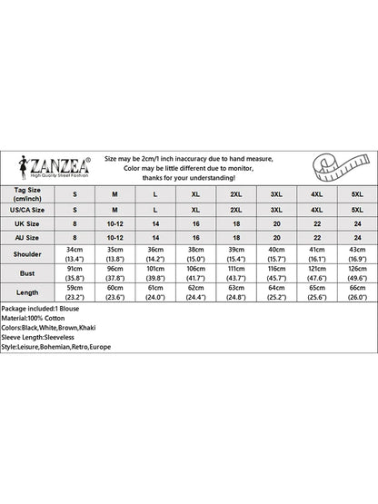 ZANZEA Summer Tank Tops Woman Fashion Sleeveless Blouse O-Neck Solid Color Button Shirt Female Casual Holiday Blusas Mujer 2023