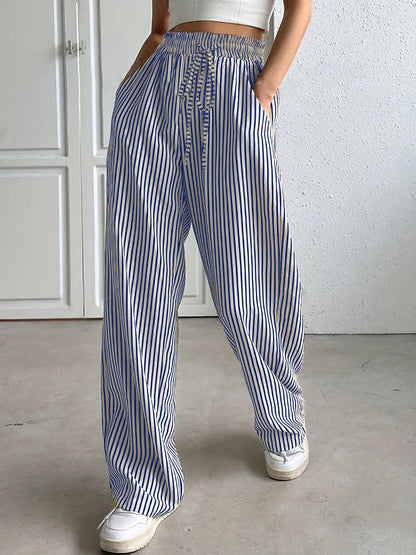 Women's Best-Selling Striped Casual Straight-Leg Pants