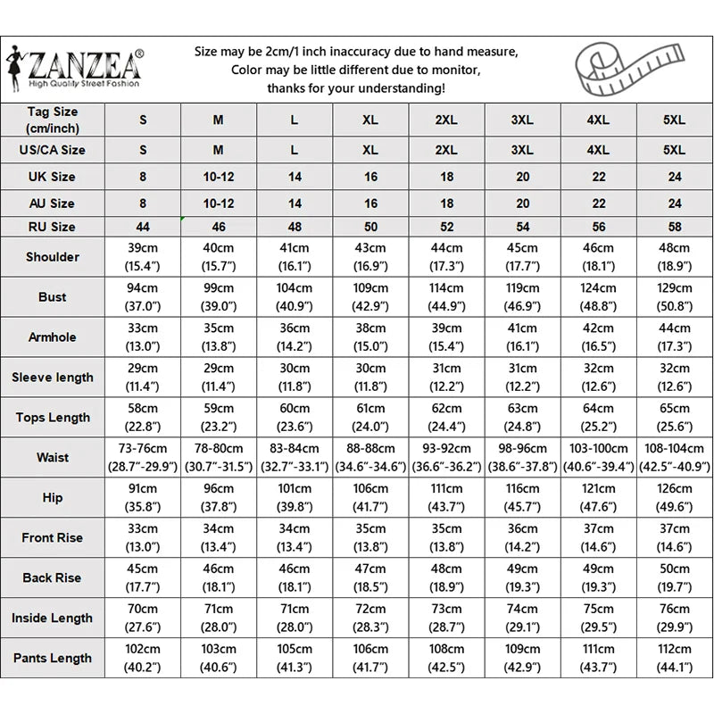 ZANZEA Women's Casual Pant Sets Wide Leg Pant & Short Sleeve Asymmetric Placket Tops 2 Pieces Sets Commute Pant Suits Outfits