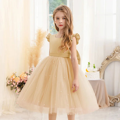 Baby Girls Summer Dresses 2 3 6 8 10Yrs Cute Kids Birthday Princess Dress Children Casual Clothes Sleeveless Girls Layered Dress