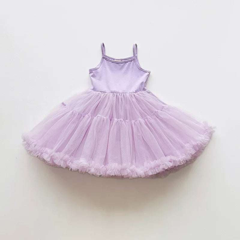 Girls' Ballet TuTu Dress 2-8 Years Fashion 2026 Summer New Kids Dancing Party Dress Performance Costume Princess Wedding Dress