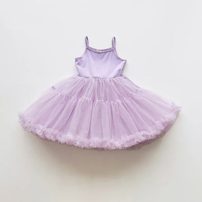 Girls' Ballet TuTu Dress 2-8 Years Fashion 2026 Summer New Kids Dancing Party Dress Performance Costume Princess Wedding Dress