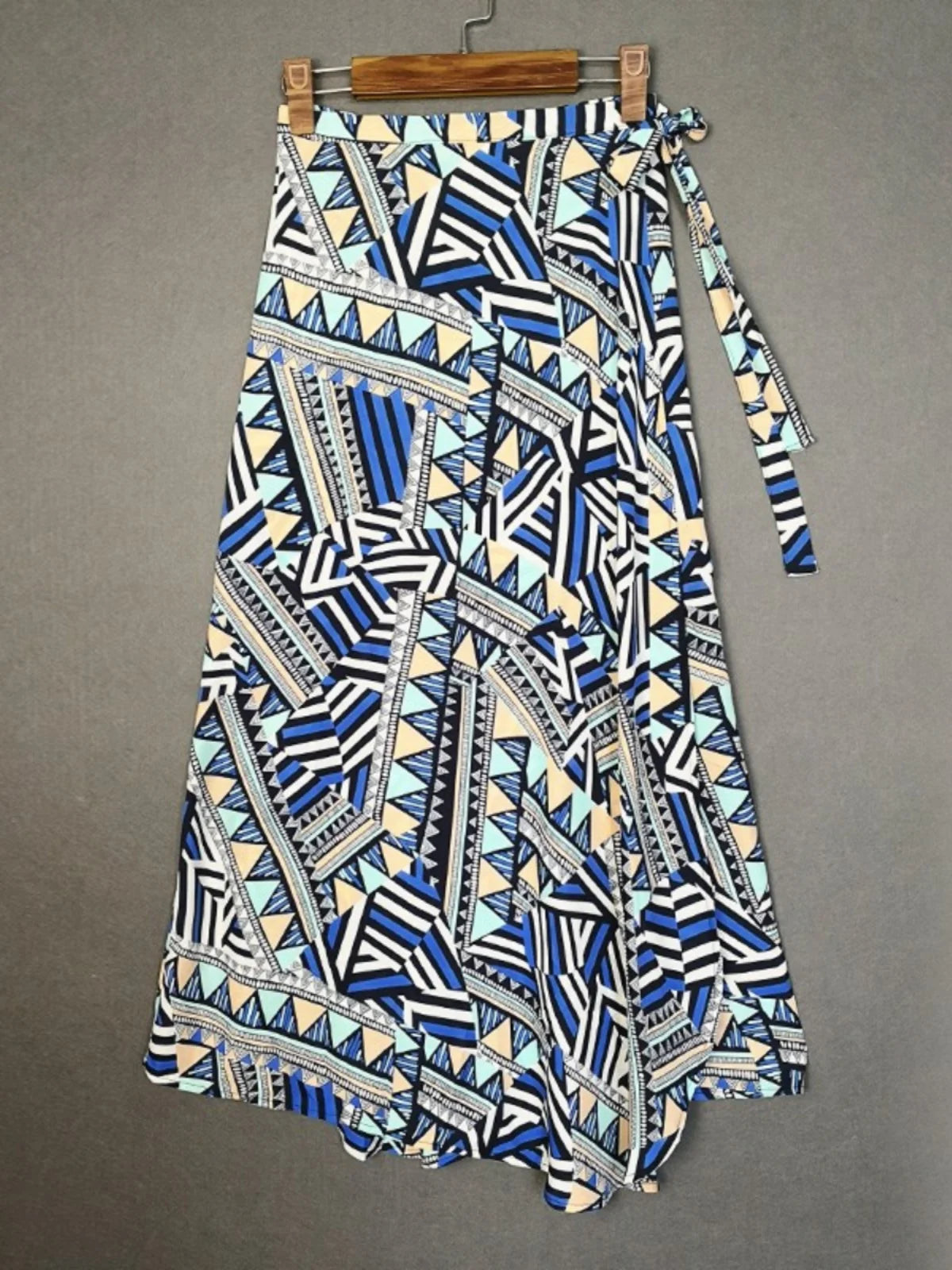 Vacation Style Wrap Skirt Beachside Long Skirt Women's High Waist A-Line Midi Skirt Floral Print One-Piece Summer Spring