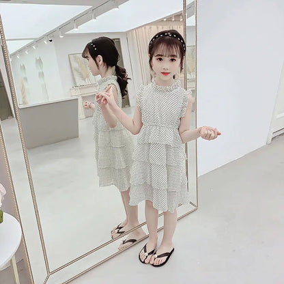 Princess Dress Chiffon Beautiful Dresses Children's Elegant Clothes for Girls 10 To 12 Years Summer Girl Suit Girl's Frocks 2025