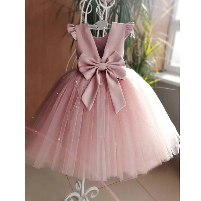 Baby Girls Summer Dresses 2 3 6 8 10Yrs Cute Kids Birthday Princess Dress Children Casual Clothes Sleeveless Girls Layered Dress