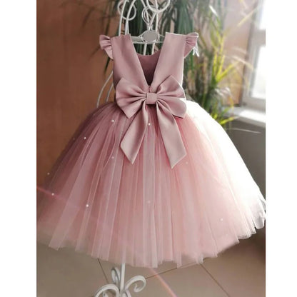 Baby Girls Summer Dresses 2 3 6 8 10Yrs Cute Kids Birthday Princess Dress Children Casual Clothes Sleeveless Girls Layered Dress