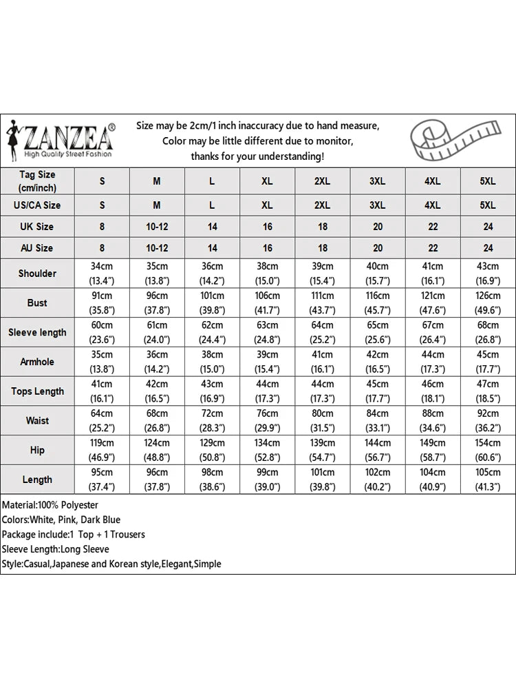 Fashion 2026 Spring Outfits ZANZEA Women 2 Piece Sets Elegant Long Sleeve Blouse Dress Sets Stylish OL Tracksuit Streetwear Suit