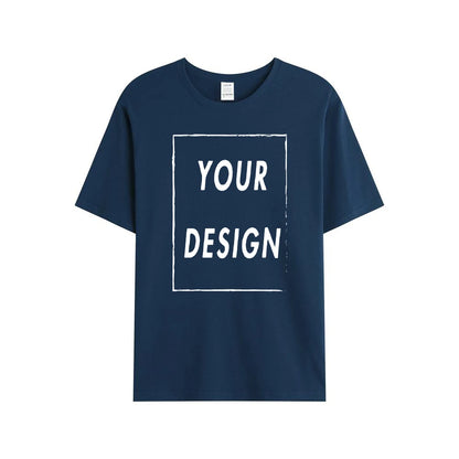 180g Custom Women Men Customised Printed 100% Cotton Short Sleeve Your Logo Photo Brand Text Tee Personalize Graphic Clothing