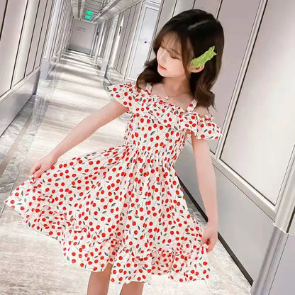 Fashion Summer 2026 Girls Cute Dress Party Kids School Dresses Costumes Children Princess Clothes Teen Vestidos 4 6 8 10 12 Year