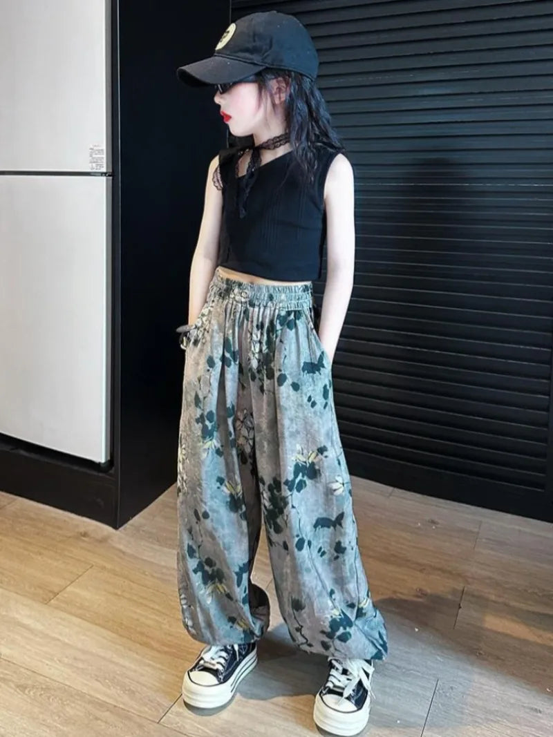 Kids Mosquito Repellent Lightweight Summer Pants 2026 Chinese Style Quick Dry Harem Pants for Children