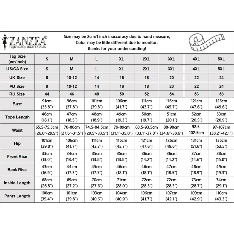 ZANZEA Women's Summer Elegant Pant Suits Sleeveless Cropped Tops & Wide Leg Pants 2 Pieces Sets Office Commute Pant Sets Outfits