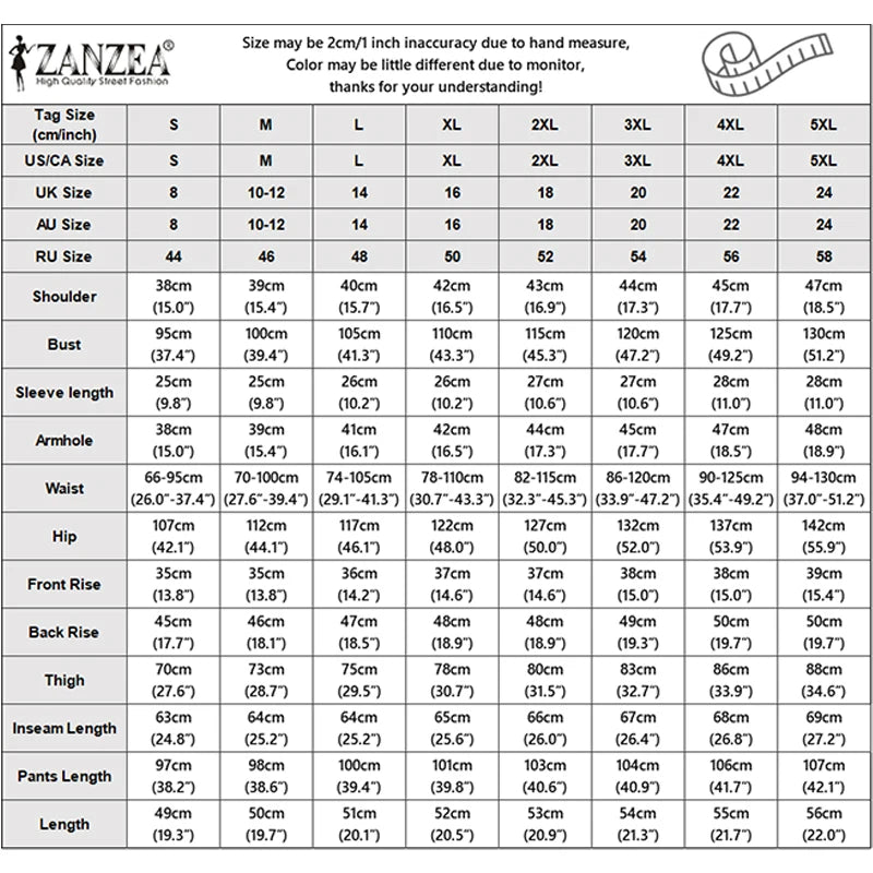 ZANZEA Women's Casual Striped 2-Piece Pant Sets Short Sleeve Loose Blouse & Wide Leg Trousers Suits Stylish Everyday Work Outfit
