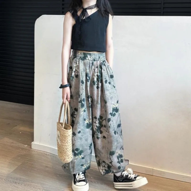 Kids Mosquito Repellent Lightweight Summer Pants 2026 Chinese Style Quick Dry Harem Pants for Children