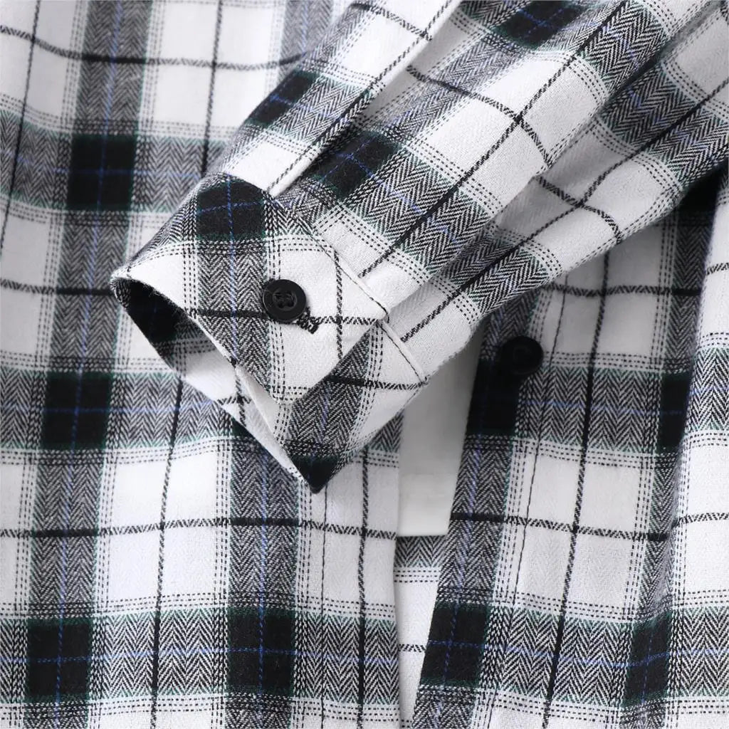 Fresh Flannel Plaid Shirt Women 2026 New Female Blouses and Tops Cotton Loose Long Sleeve Casual Shirts Fine Women's Clothes