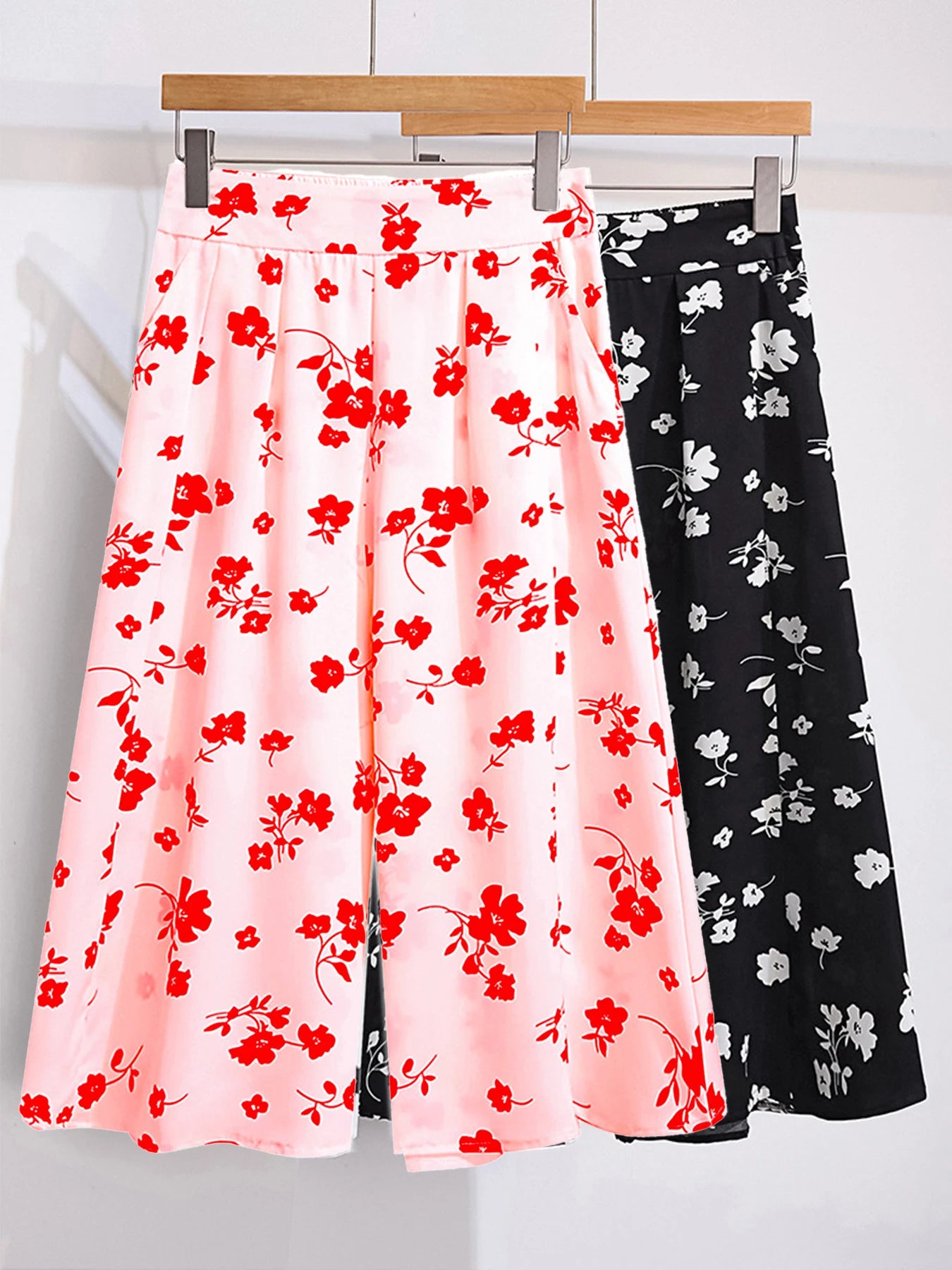 Plus-Size Fashionable and Elegant Casual Office Commute Comfortable Two-Piece Set Printed Two-Piece Set Cropped Pants