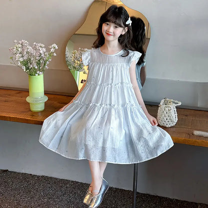 Princess Sleeve Dress Summer Girl Kids Girls Clothes 10 Years Old Children's Clothing From 7 8 Dresses Elegant Sale Girly Party