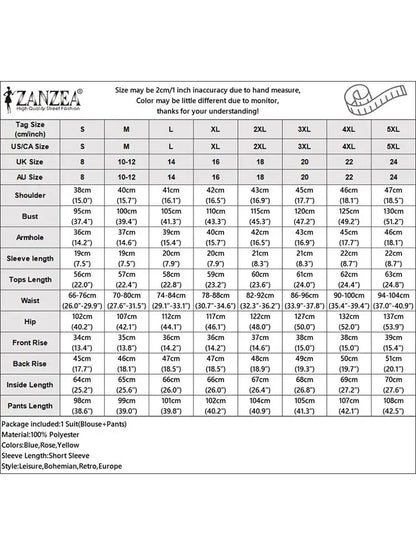ZANZEA Elegant Casual Pant Sets Women Floral Print Short Sleeve Blouse Wide Leg Trouser Holiday 2pcs Outfits Summer 2-Piece Sets