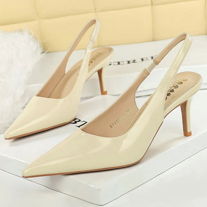 Plus Size 43 BIGTREE Shoes Women Pumps Stiletto Heels 6.5 cm Pointed High-Heeled Sandals Summer Shoes Sexy Lady Party Shoes