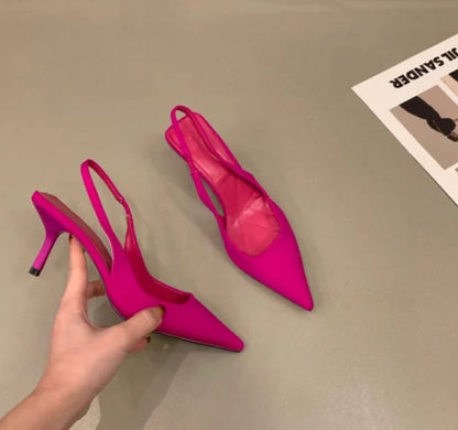 2024 Fashionable Pointed Toe Stiletto Heel Shallow Mouth New Sandals Summer Sexy Elegant Casual Stiletto Women's Shoes NO:M05