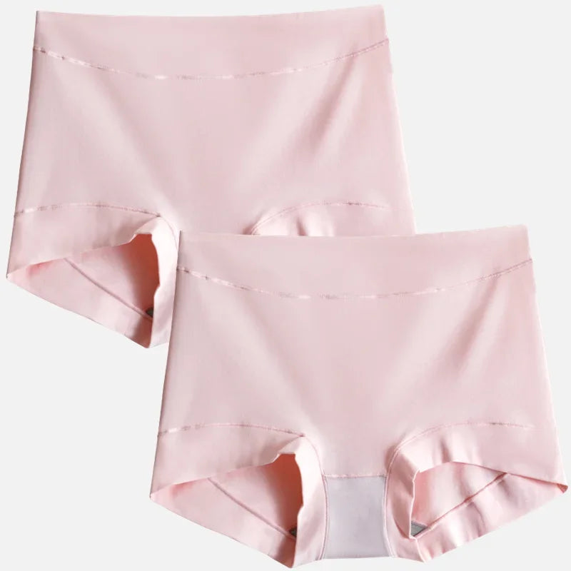 2pcs Women Cotton Panties High-Rise Plus Size M-4XL Female Underwear Boxers Shorts Comfort Underpants Sexy Intimates Lingerie