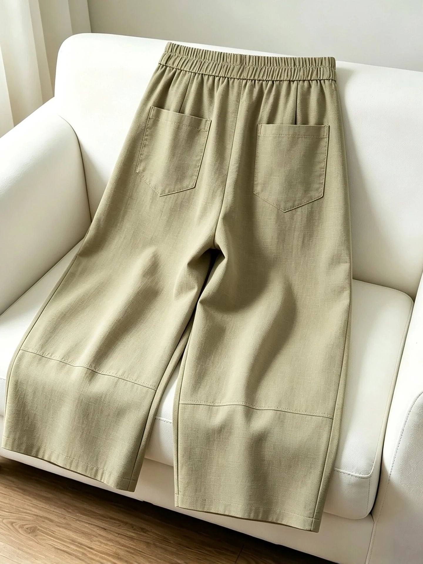 High Waist Loose Casual Wide Leg Knife Pants Women Summer Thin New Style  Linen Balloon Pants Cotton Lenzing Eco Viscose