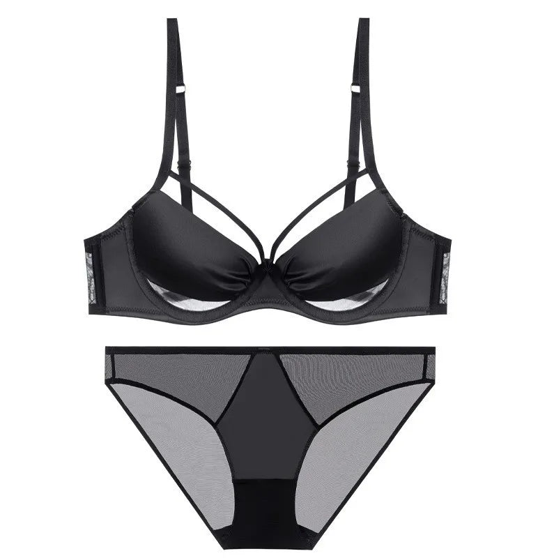 섹시 Push Up Bra Victoria Style - Wireless Slimming Lingerie Large Breasts, French Thin Tapered Bralette Anti Sag T-Shirt Bra