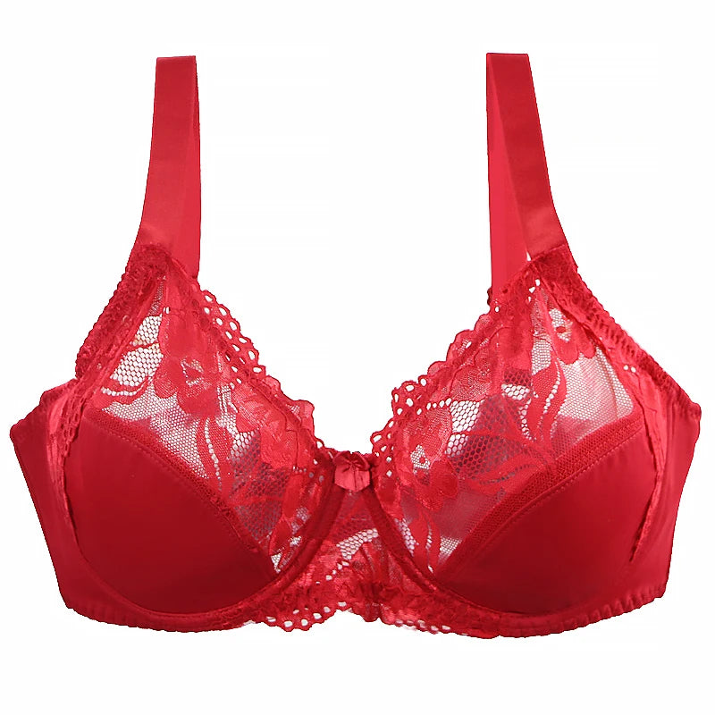 2024 New Sexy DEF Cup Bras Underwear For Women Lace Gather Steel Ring Adjustable Collection Plus Size Lingerie