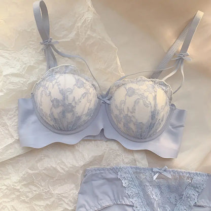 New Sweet and Cute Girl-free Undergarment Women's Comfortable Bra Cover Set