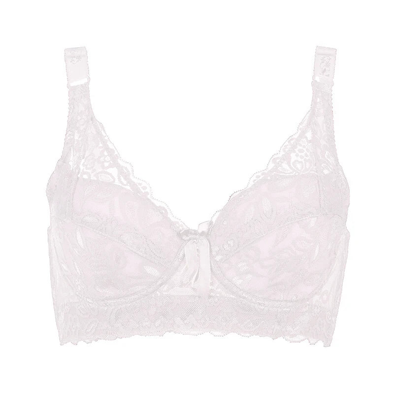Hot Full cup thin underwear small bra plus size undewire adjustable lace Women's bra breast cover B C D Large size Lace Bras