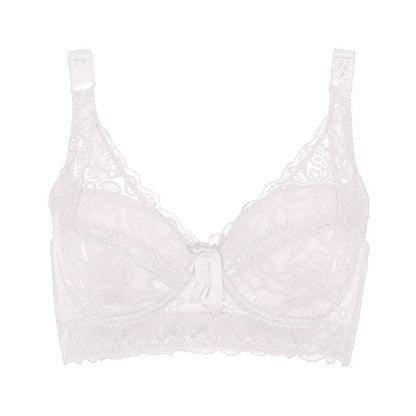 Hot Full cup thin underwear small bra plus size undewire adjustable lace Women's bra breast cover B C D Large size Lace Bras