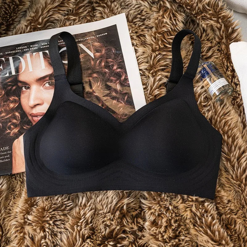 Push-Up Bras For Women Plus Size Seamless Bra Non-wire Wide Adjustable Straps Underwear Sexy Lingerie Comfort Intimates M-3XL