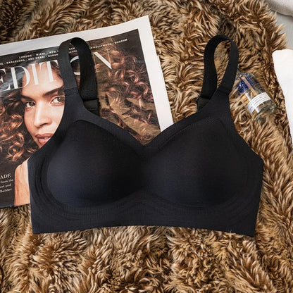 Push-Up Bras For Women Plus Size Seamless Bra Non-wire Wide Adjustable Straps Underwear Sexy Lingerie Comfort Intimates M-3XL
