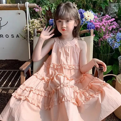 Vacation-style Cake Skirt Luxury Dress for Girls Kids Dresses From 8 14 Years Girl Birthday Clothes 11 12 2025 Beach Summer 5 6