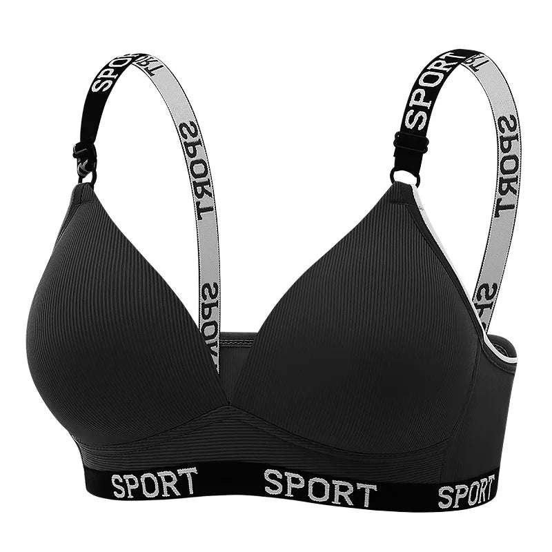 Cross Border Trade Underwear Women Thin Style Without Steel Rings Comfortable Folding Bra Shoulder Strap Sports Breathable Bra