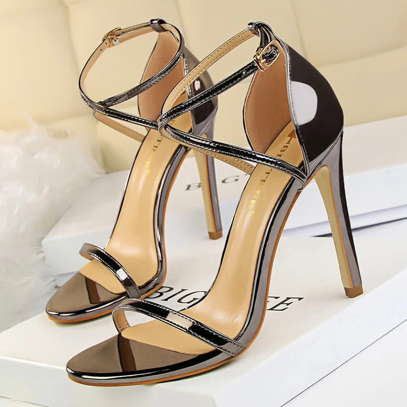 BIGTREE Shoes Buckle Strap High Heels 2026 New Women Heels Sandals Stiletto 11cm Sexy Heels Party Shoes Women Pumps Ladies Shoes