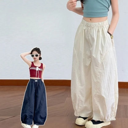 Girls' Summer Harem Pants 2026 Trendy Lightweight Casual Kids' Pants 5-12 Years
