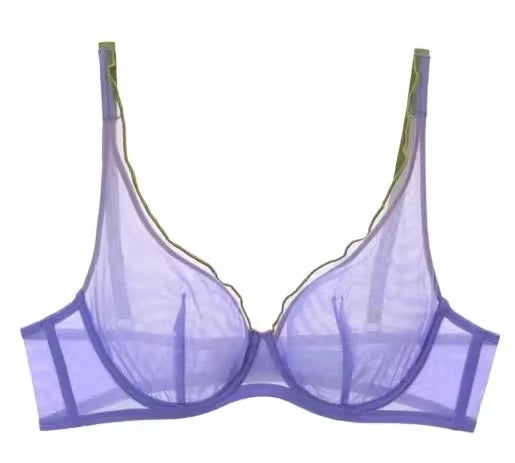 Minimizer Bra Plus Size Underwire French Style Triangle Cup Push Up Sexy Mesh Lingerie Set Support 32-40 MOYISU Sexy Bra Set BC