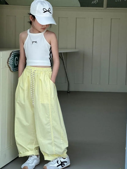 Girls' Lightweight Summer Loose Stylish Wide Leg Harem Pants 5-12 Years