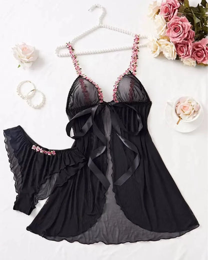 Sexy Lingerie Set Women Erotic Bra Nightdress Sexy Lace Sleepwear Slim Dresses Pajamas Nightgown Nightwear Sleepwear & Dresses