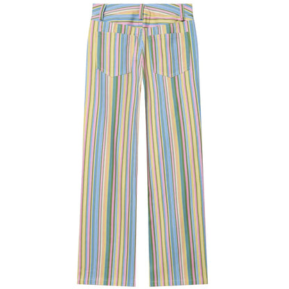 HXAO 2026 Jeans For Woman Rainbow Striped Baggy Jeans Pants Y2K Denim Wide Leg Pants Colorful Cowboy Summer Pants Streetwear