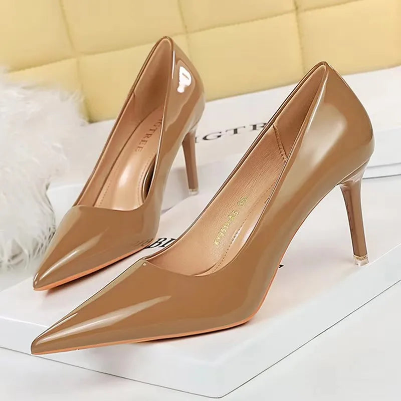 BIGTREE Shoes Patent Leather Shoes Woman Pumps High Heels Stiletto Heels 10.5 Cm Red Wedding Shoes Bridal Shoes Women Heels 2026