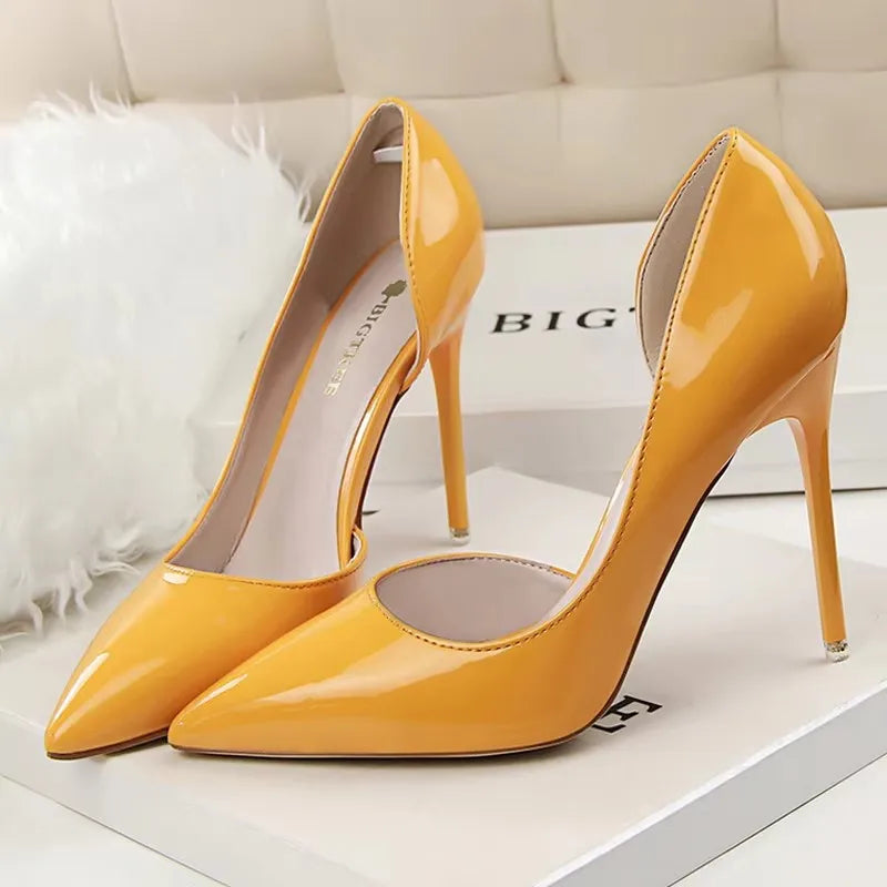 BIGTREE Shoes 2026 Women Pumps Patent Leather High Heels Stiletto Sexy Party Shoes OL Career Women Heels Office Shoes 12 Colors