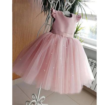 Baby Girls Summer Dresses 2 3 6 8 10Yrs Cute Kids Birthday Princess Dress Children Casual Clothes Sleeveless Girls Layered Dress