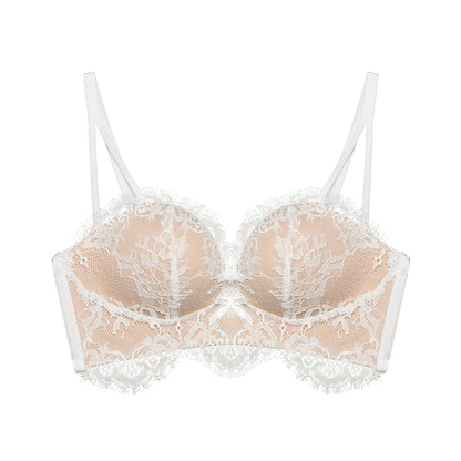 Sexy Victoria‘s Bras Style Push Up Bra Set, French Lace for Small Chest Side Support Anti Sagging MOYISU Sexy Panty & Tushy PP A