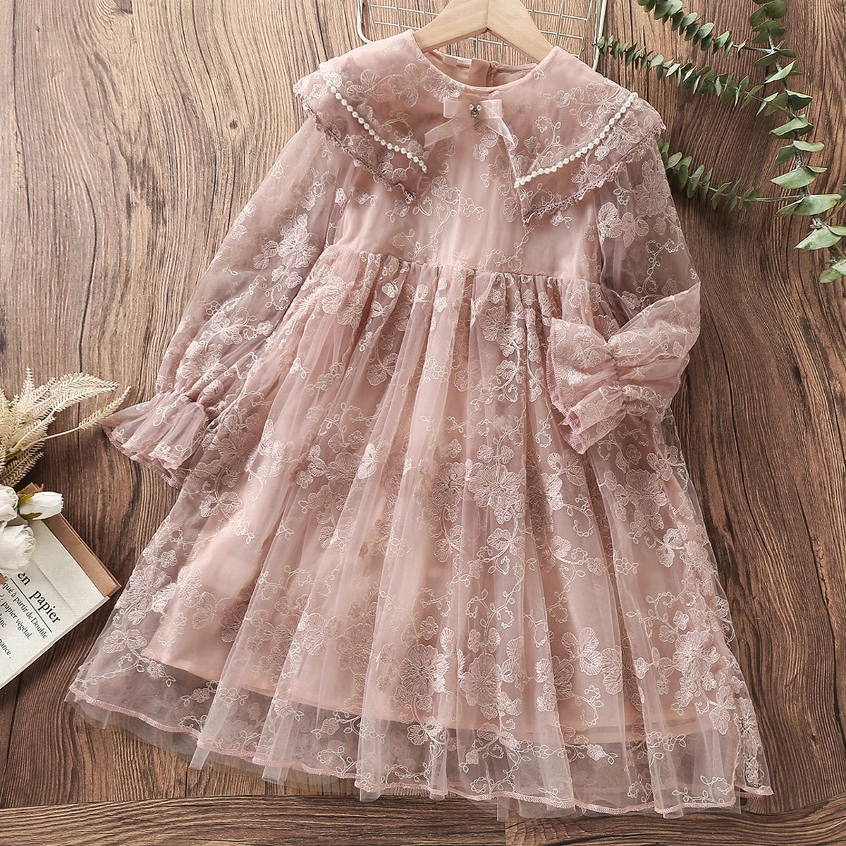 Kids Lace Dresses for Girls Princess Flower Dress Pink Baby Outfits Children Clothes for Teenagers Costumes 4 5 6 8 10 12 Years