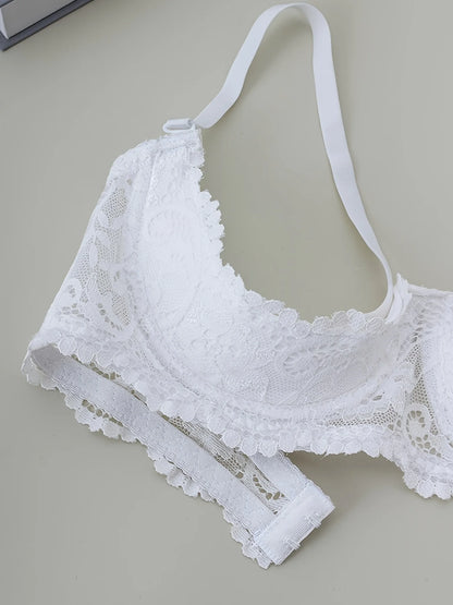 Women's Lace Open-Cup Underwire Bra, Soft, Skin-Friendly, Breathable, Plus-Size Sexy Lingerie