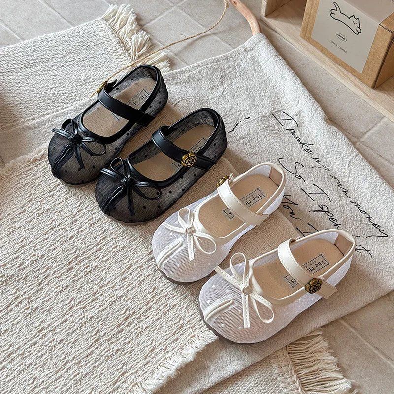 Fashion Women Shoes 2026 Spring/summer Cute Kid Shoe 1-12y Bow Princess Shoes Performance Shos Cute Girl Shoes