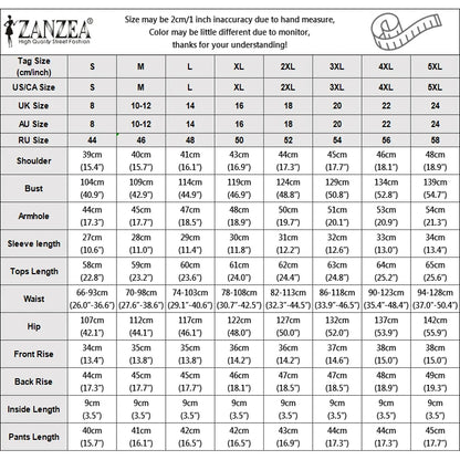 ZANZEA Women 2 Piece Matching Short Sets Loose Short Puff Sleeve Blouse & Elastic Waist Shorts Suits Summer Daily Sets Outfits