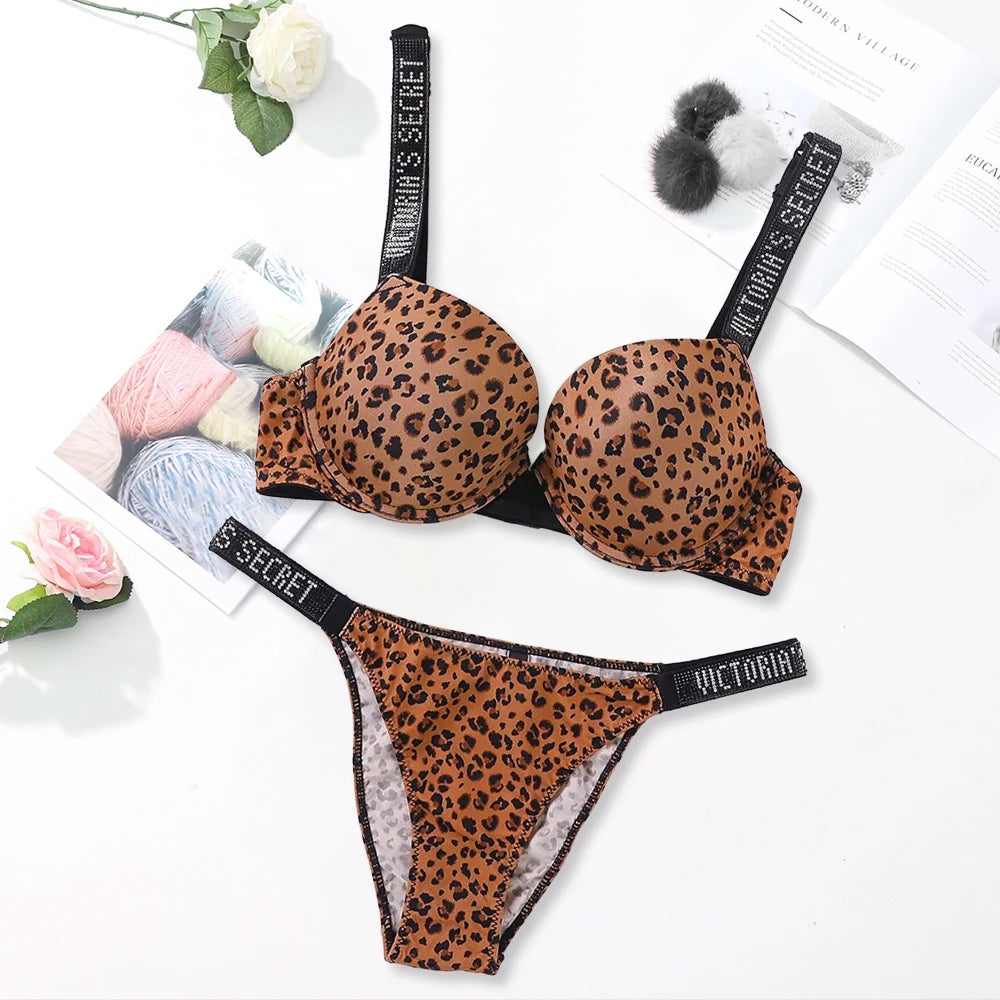 Women's Lingerie Set Sexy Breathable Soft Versatile Shapewear V Sexy Lingerie Bra and Panty Set Push Up Classic